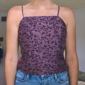 gorgeous purple tank top with beading details
